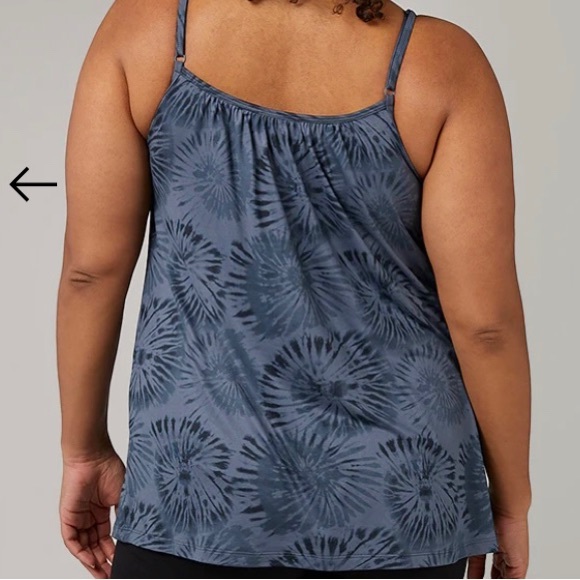 WOMEN'S COOL BLK PRINTED FLOWY BRA MED - Picture 2 of 3